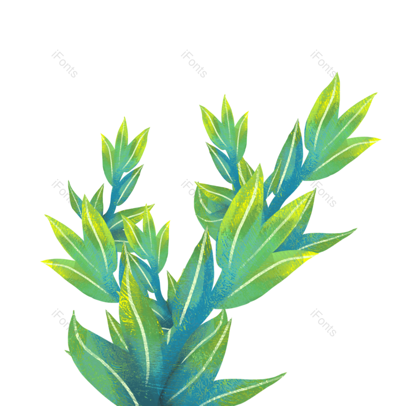 树叶图片,春季元素,绿色PNG,立春免抠素材